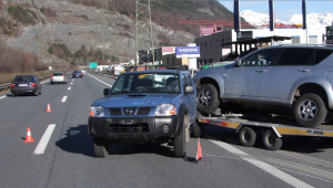 Polizeifotos Anhängerunfall A13 bei Chur: Kapo Graubünden Polizeifotos Anhängerunfall A13 bei Chur: Kapo Graubünden