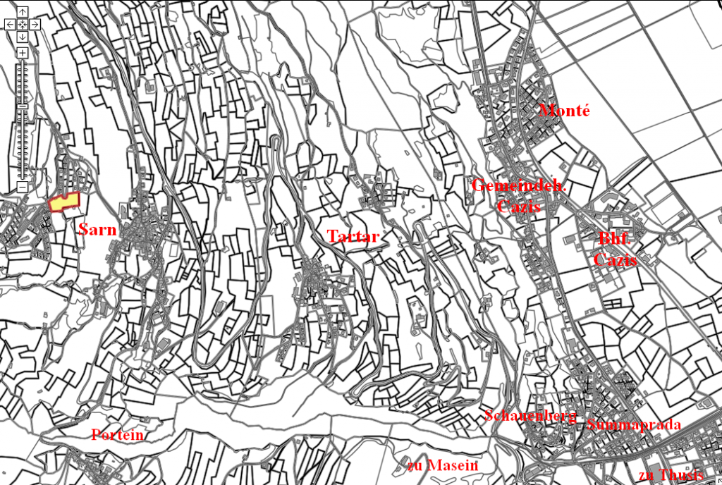 Kartenausriß Cazis: Geo Graubünden / Bearbeitung: Domleschg24.ch Kartenausriß Cazis: Geo Graubünden / Bearbeitung: Domleschg24.ch