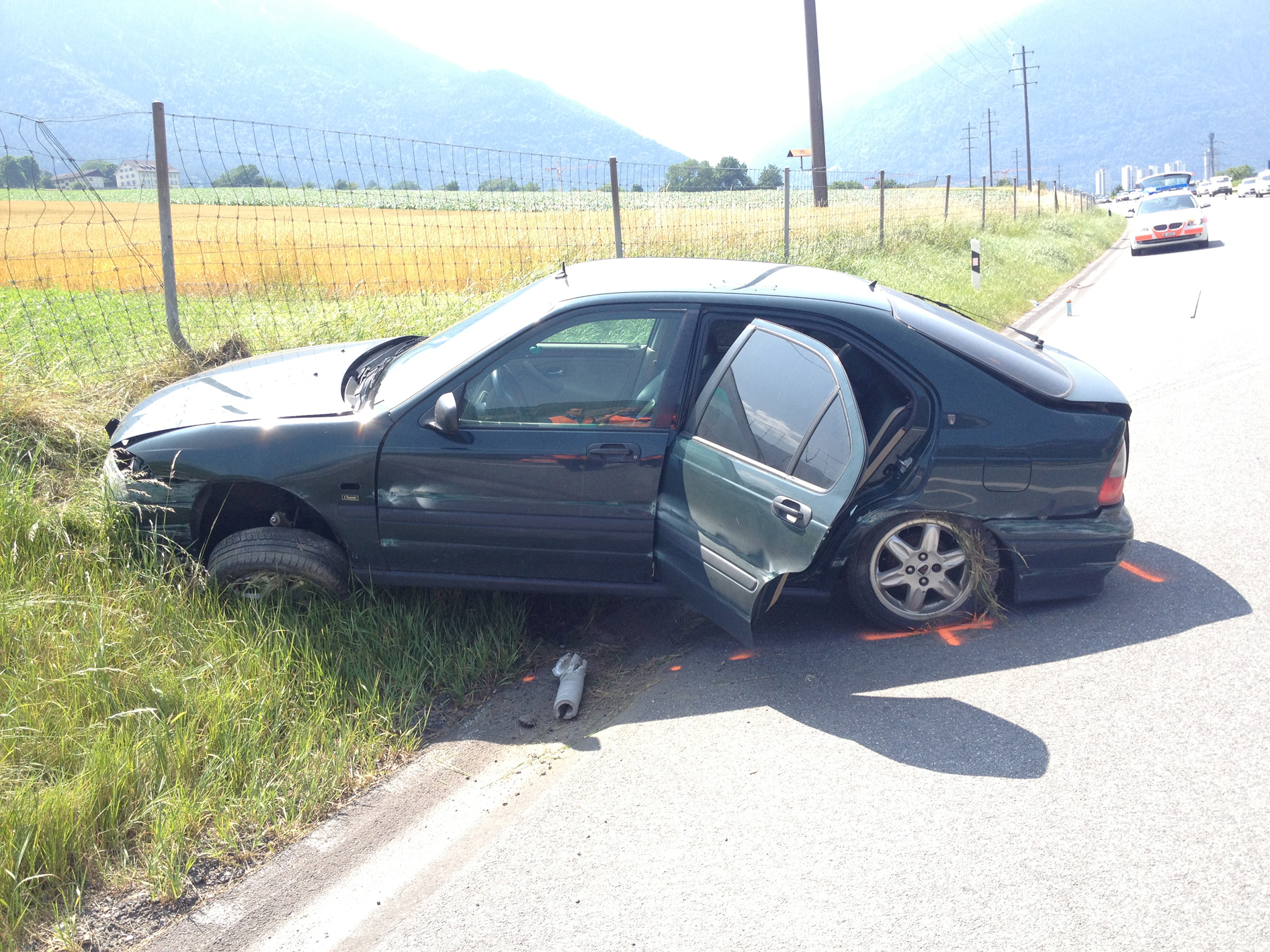Chur: Selbstunfall auf A13 fordert Sachschaden