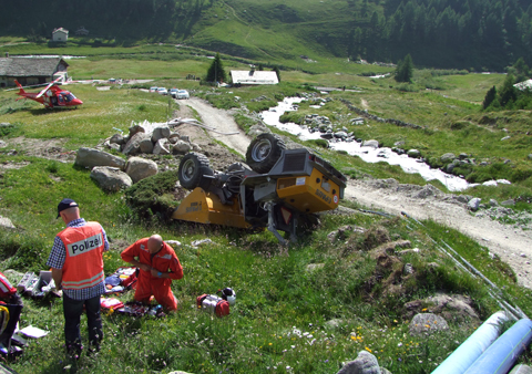 Sils Maria: Bei Arbeitsunfall schwer verletzt
