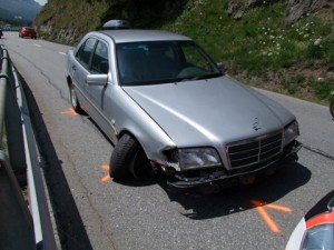 Verkehrsunfall in Sils Maria