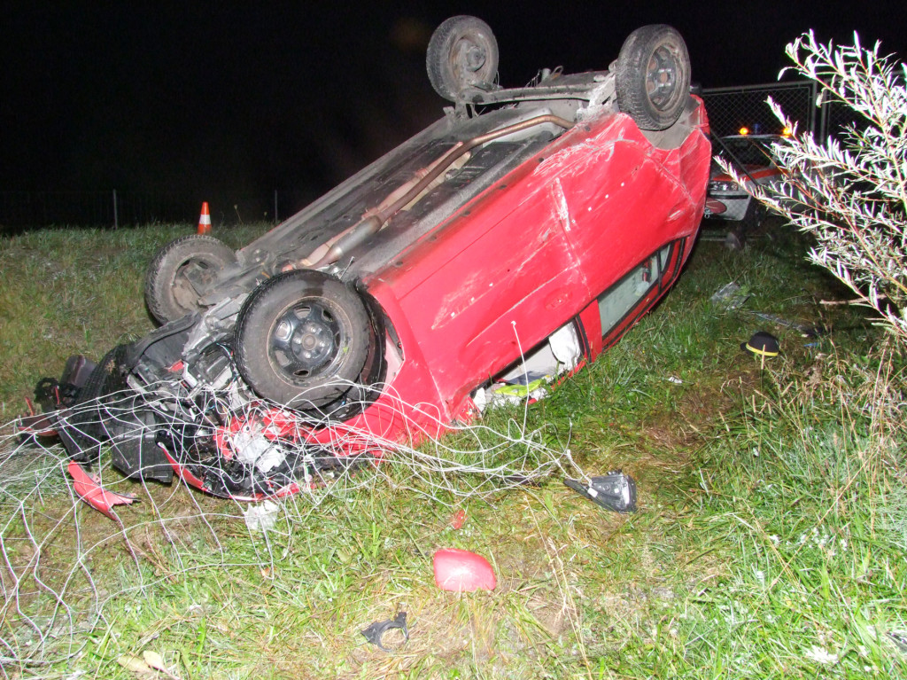 Unfall auf der A28 in Schiers (Polizeifoto: Kapo Graubünden)