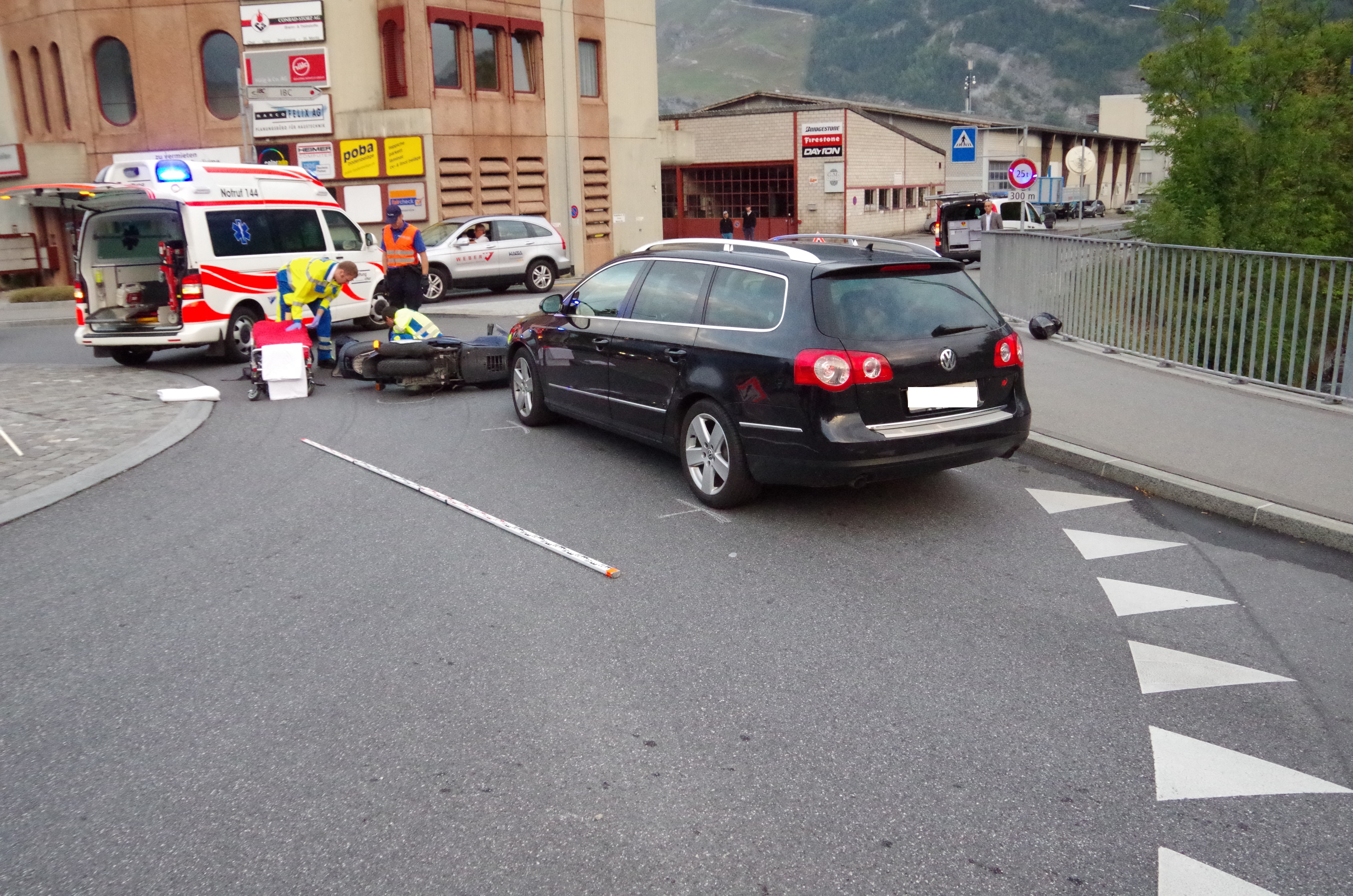Chur: Motorradfahrer bei Sturz verletzt