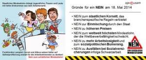 Nein zum Mindestlohn