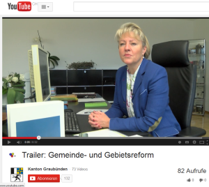 Teuere Medienarbeit auf Steuerzahlerkosten: Nur gerade mal 82 Leute haben das YT-Video von Zentralistin Barbara Janom-Steiner nach fast einem Monat angesehen. (Foto)