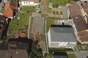 Der archäologische Park rund um den Königshof von Zizers. (Quelle: Archäologischer Dienst Graubünden)