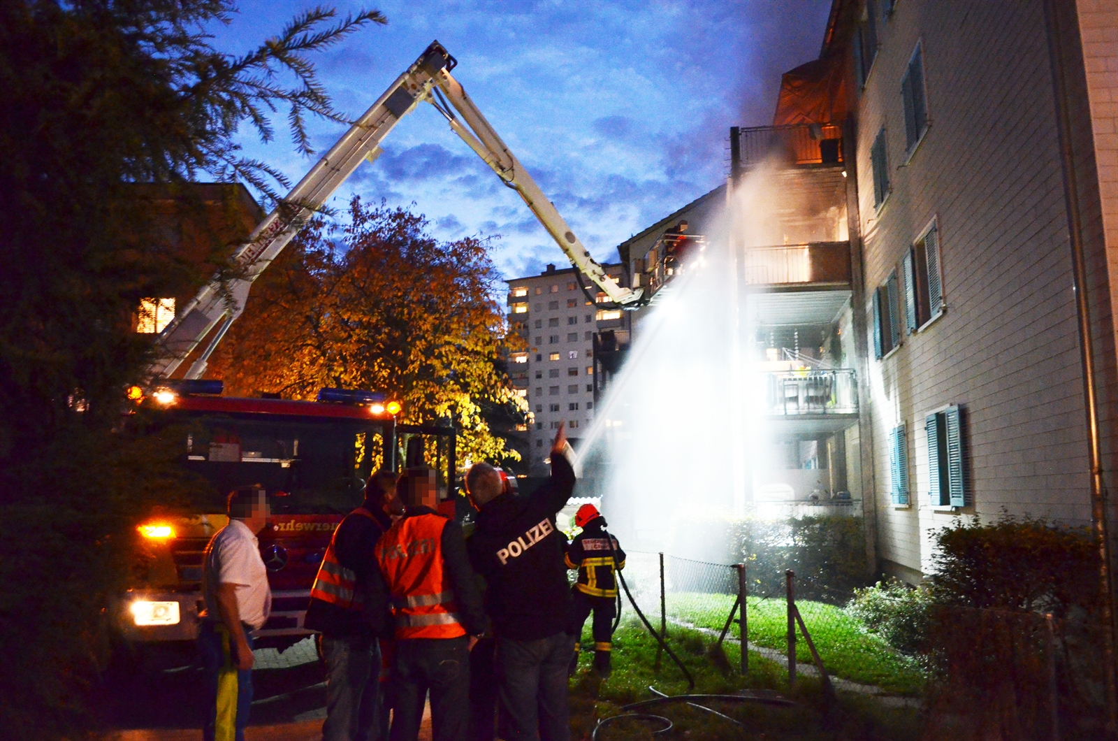 Chur: Brand auf Balkon in Mehrfamilienhaus