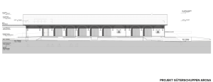 Das Projekt Güterschuppen Arosa. (Bild: RhB)