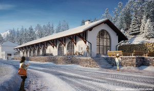 So soll der Güterschuppen umgebaut werden. (Bild: RhB)