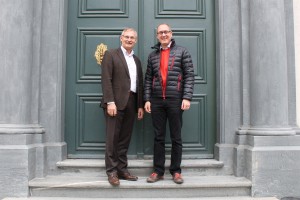 Regierungspräsident Christian Rathgeb (rechts) und Landammann Andreas Barraud. (Foto: Standeskanzlei Graubünden)