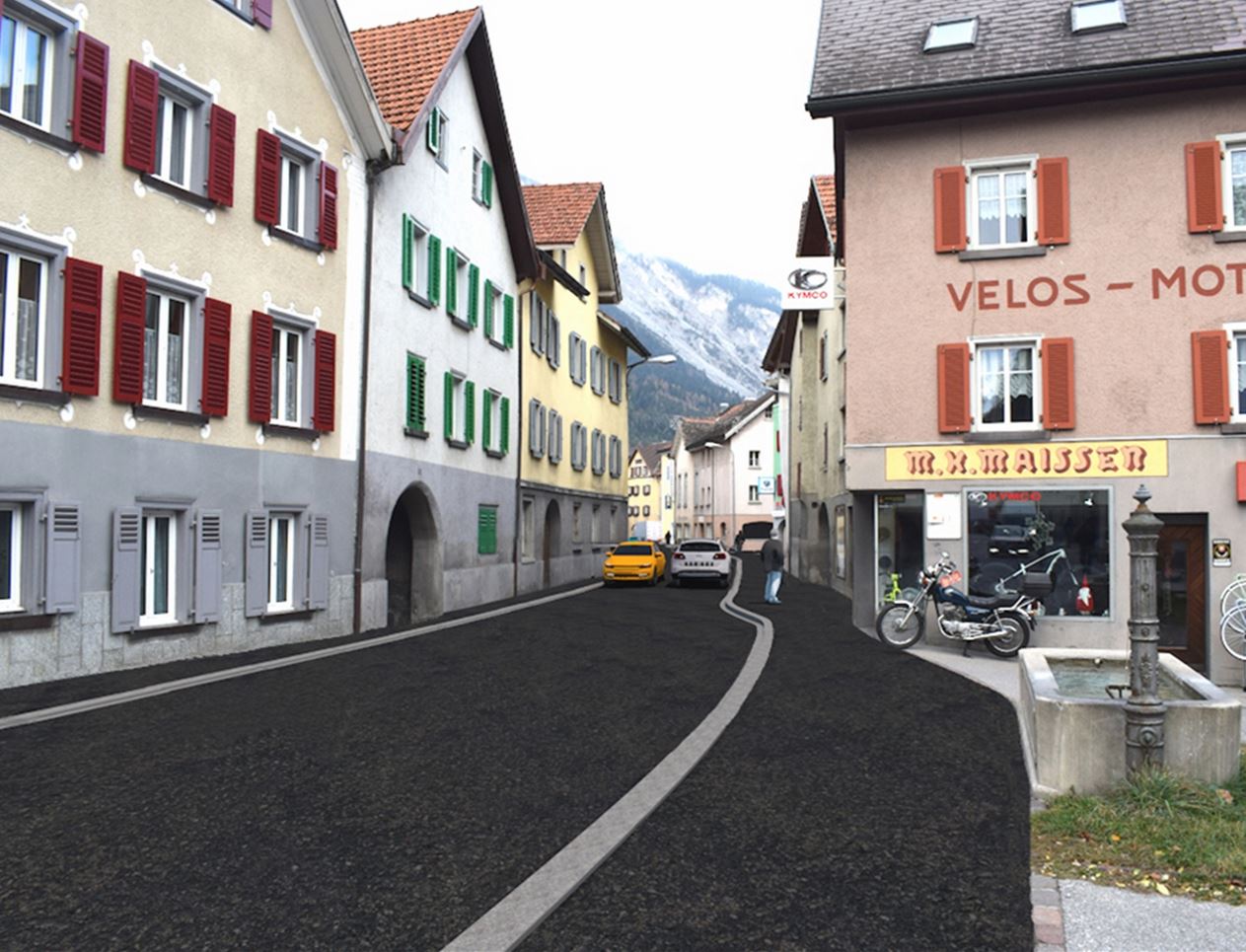 Dorfzentrum Ems wird sicherer für Fußgänger