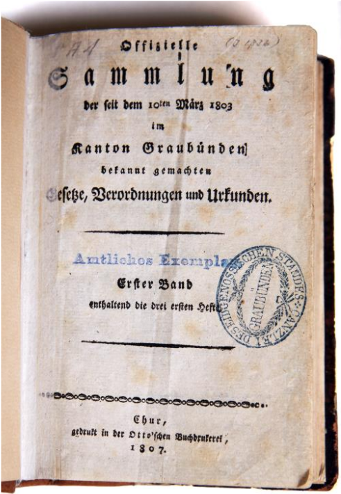 200 Jahre Bündner Recht in digitaler Form verfügbar