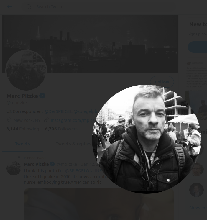 Vor der Millionenspende an den Spiegel griff Spiegel-Journalist Marc Pitzke Bill Gates scharf an. Später verhätschelt er ihn und schreibt extreme Lobes-“Berichte” (Bild: Twitter-Profil von Marc Pitzke)