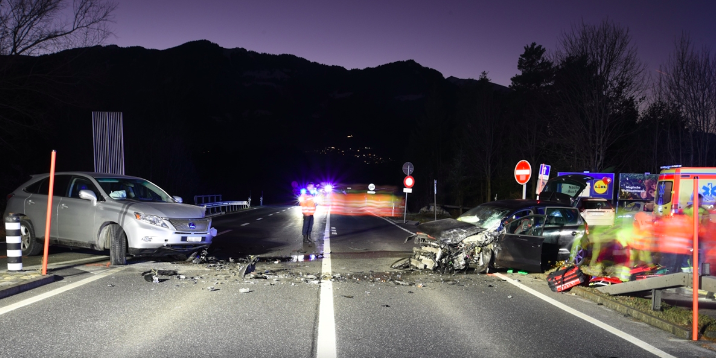 Landquart: Frontalkollision auf Nationalstraße N28