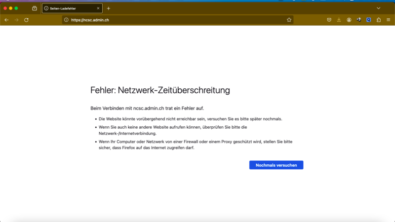 Schon wieder diverse Bundesamtsseiten nicht erreichbar: DDoS-Angriffe durch Häcker