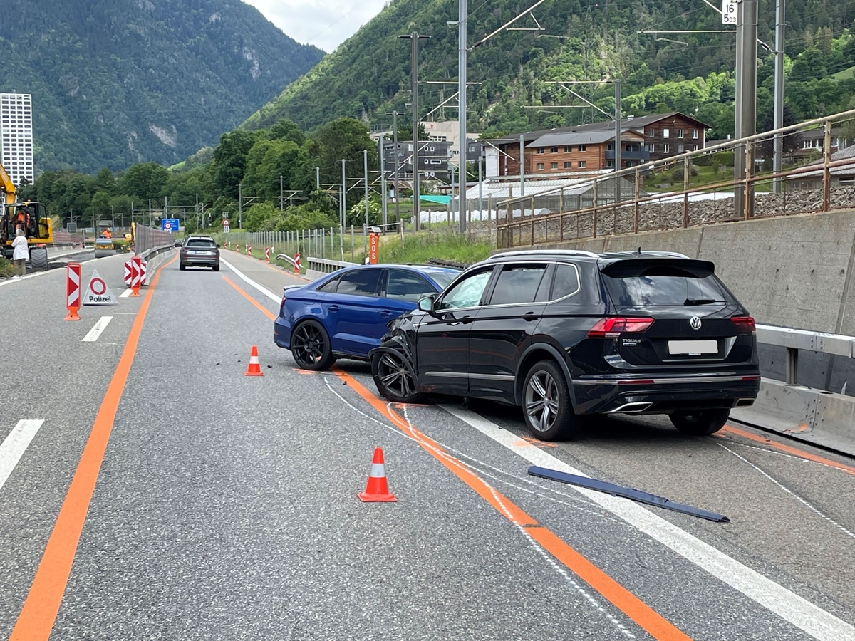 Unfall in Chur beim Autobahnanschluß Chur-Süd
