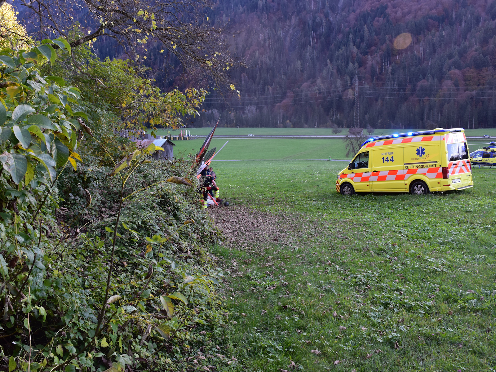 Extremsportunfall in Schiers: Deltasegler abgestürzt – Pilot schwer verletzt