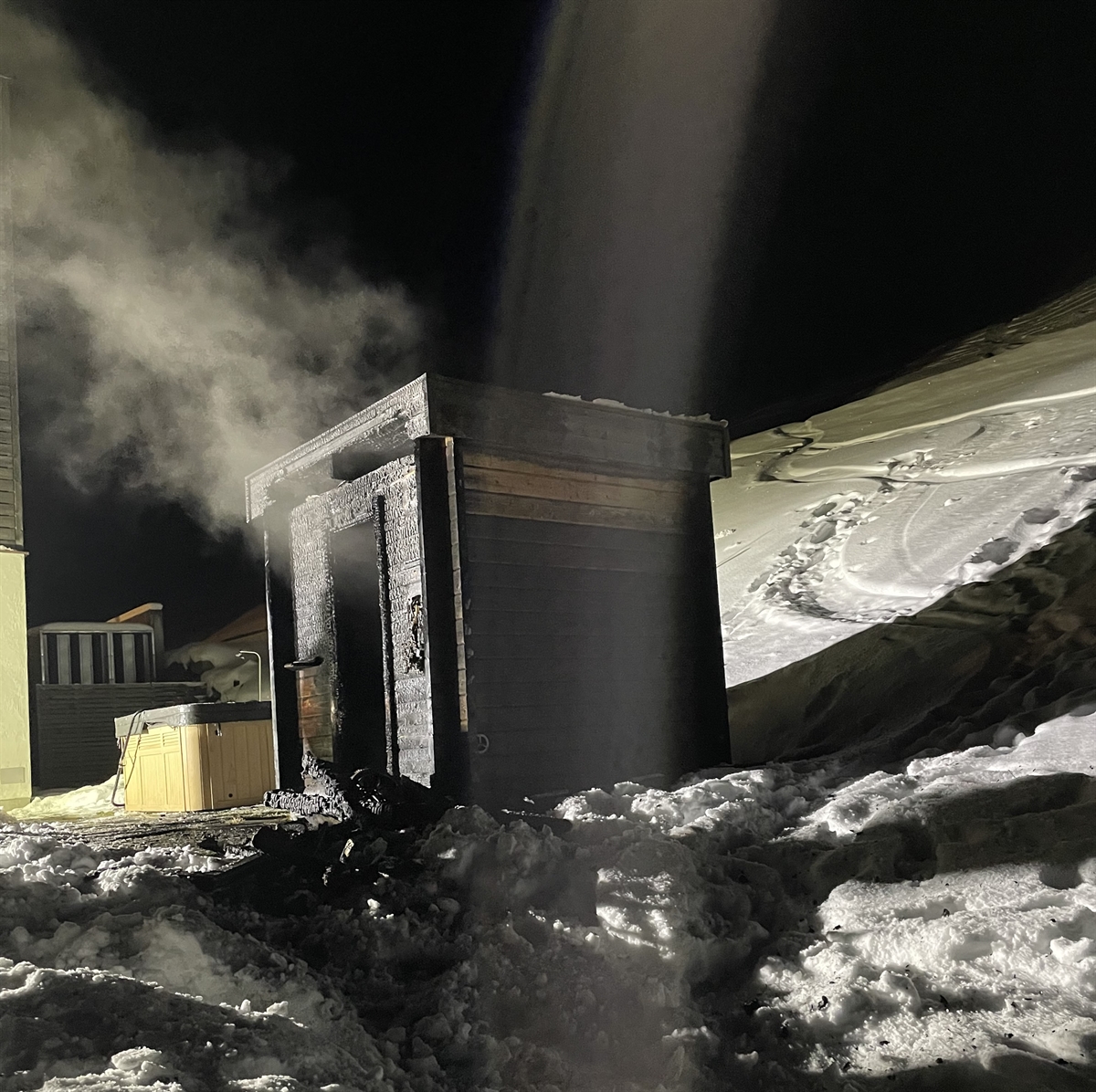 Vals: Finnische Sauna in Brand