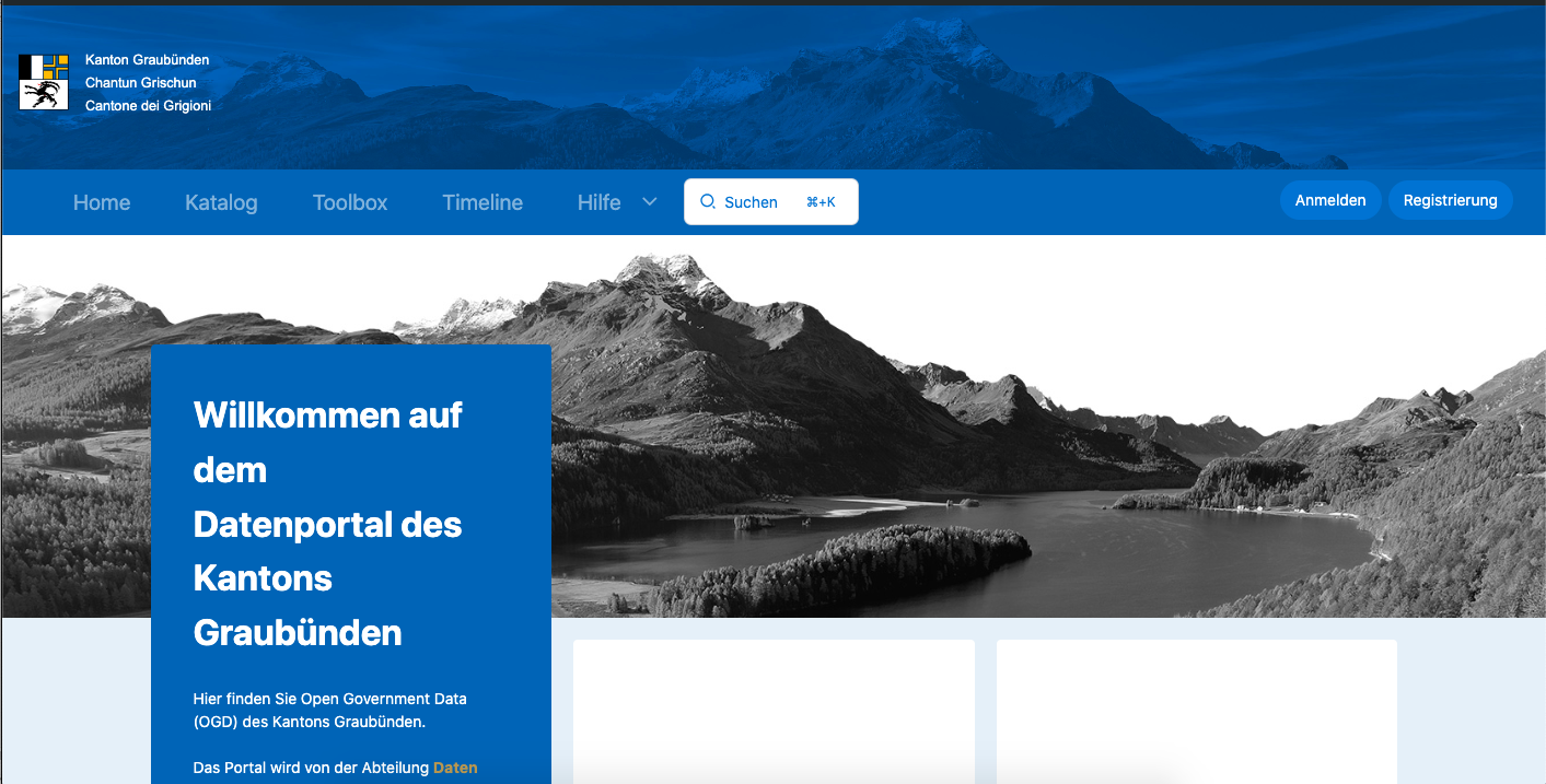 Startschuß für neues Datenportal des Kantons Graubünden