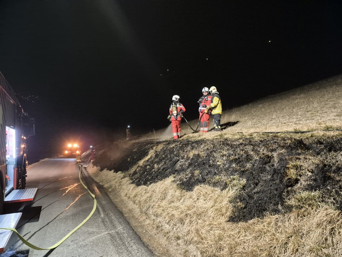 Brand wegen Zigarettenstummel in Zorten: Böschungsbrand – Zeugenaufruf
