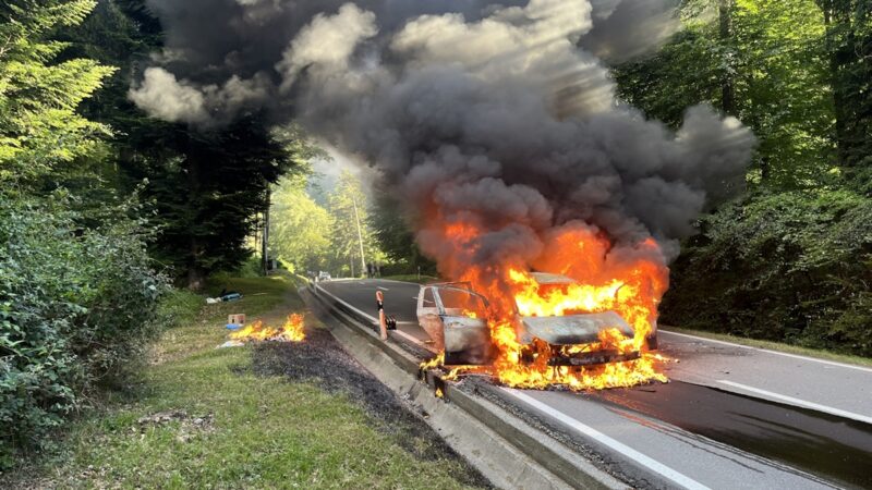 Maienfeld: Auto vollständig ausgebrannt