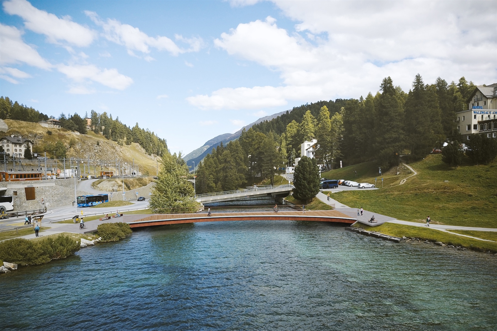 Kantonsbeitrag für neue Fuß- und Velobrücke in St. Moritz