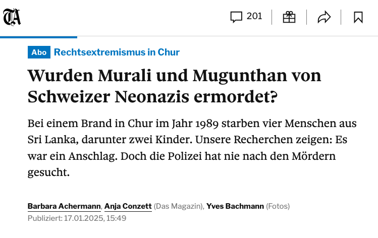 Aufarbeitung mutmaßlicher Brandanschlag Alexanderstraße 38 im 1989