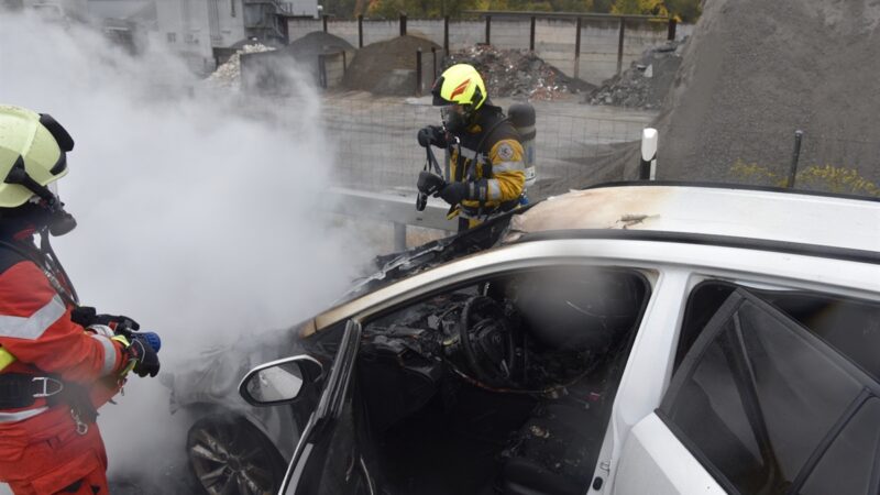 Maienfeld / Landquart: Auto mehrheitlich ausgebrannt