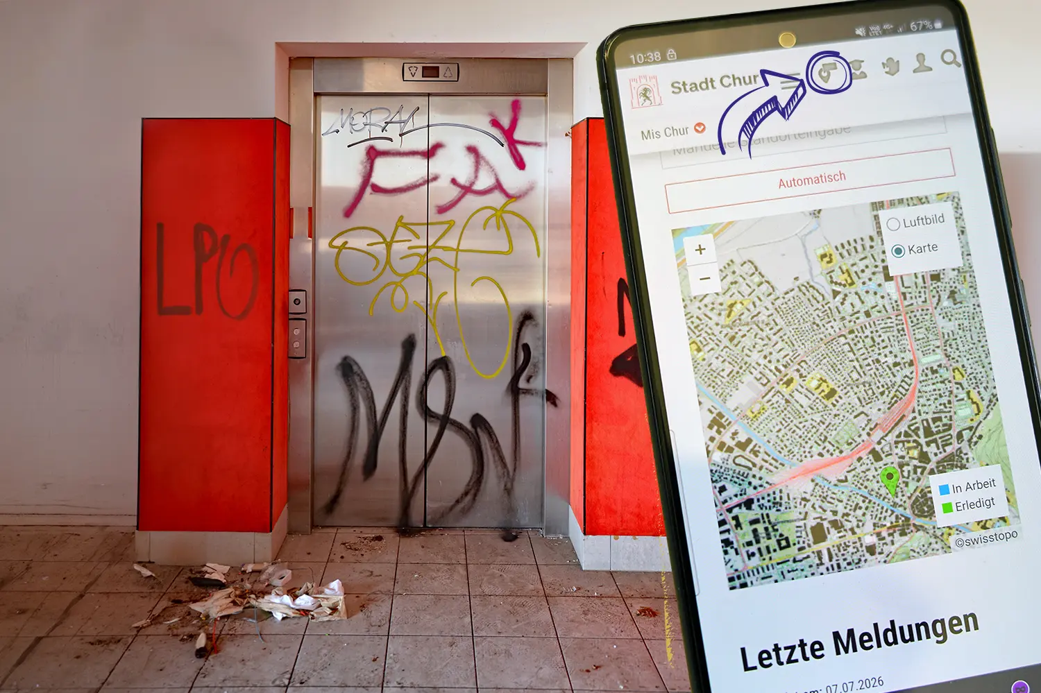 «Mis Chur»: Schäden und Mängel digital und einfach via Stadtmelder melden